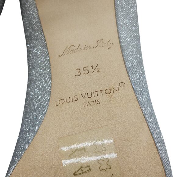 Louis Vuitton Blossom Pumps Glitter in Silver 35.5 5.5 NWB - Picture 7 of 8